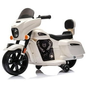 Huloretions Ride on Motorcycle for Kids, 6V Electric Dirt Bike, License Motorcycle with USB, AUX, Music and Headlight for Toddler 1-3